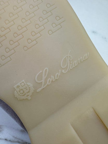 LORO PIANA Summer Walk 珍珠灰滾邊款樂福鞋