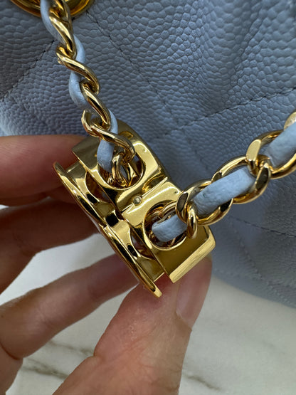 CHANEL Mini 25Bag 26A Baby Blue 亮金扣