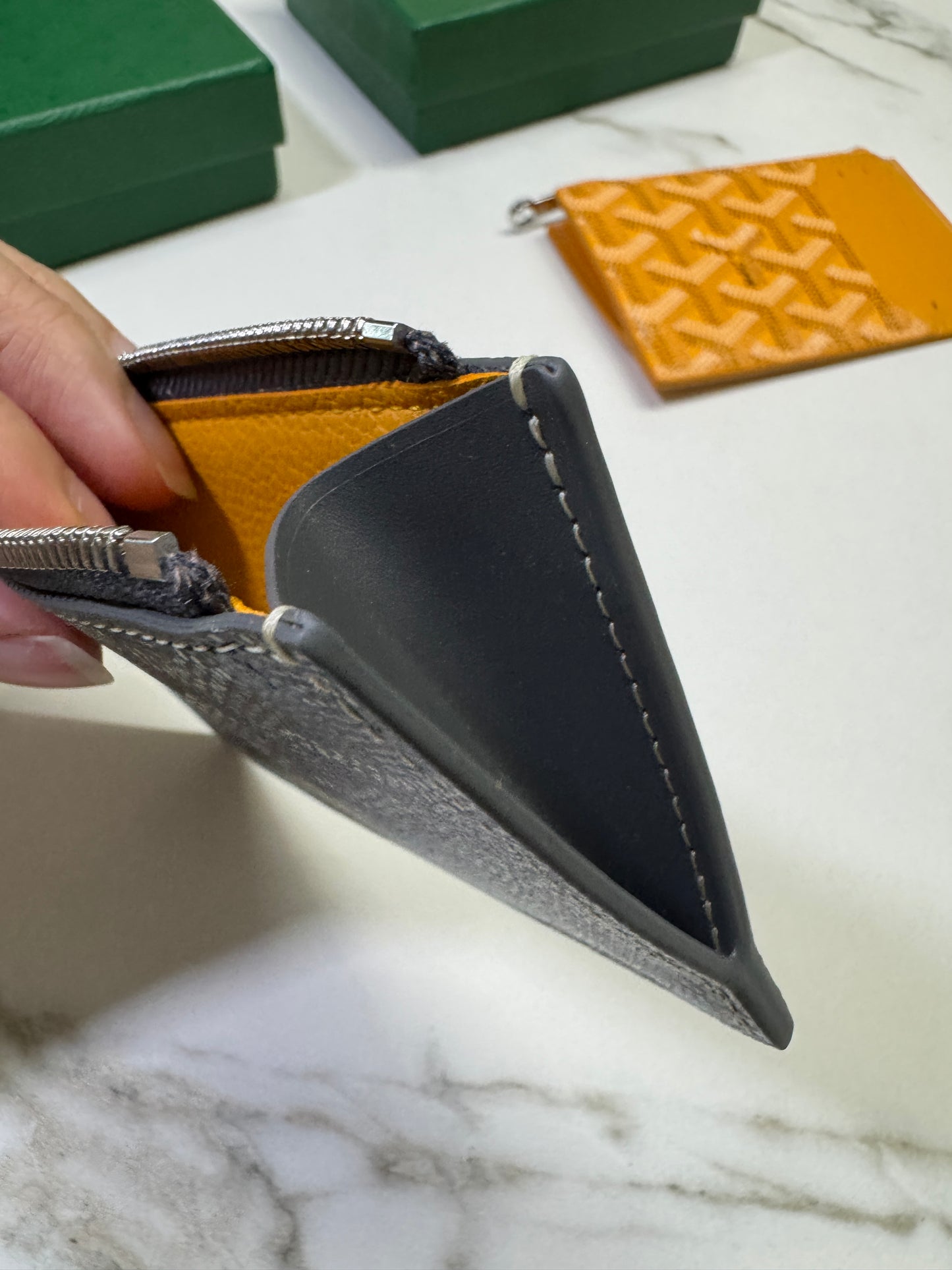 GOYARD Bourbon Zipped Cardholder 灰色