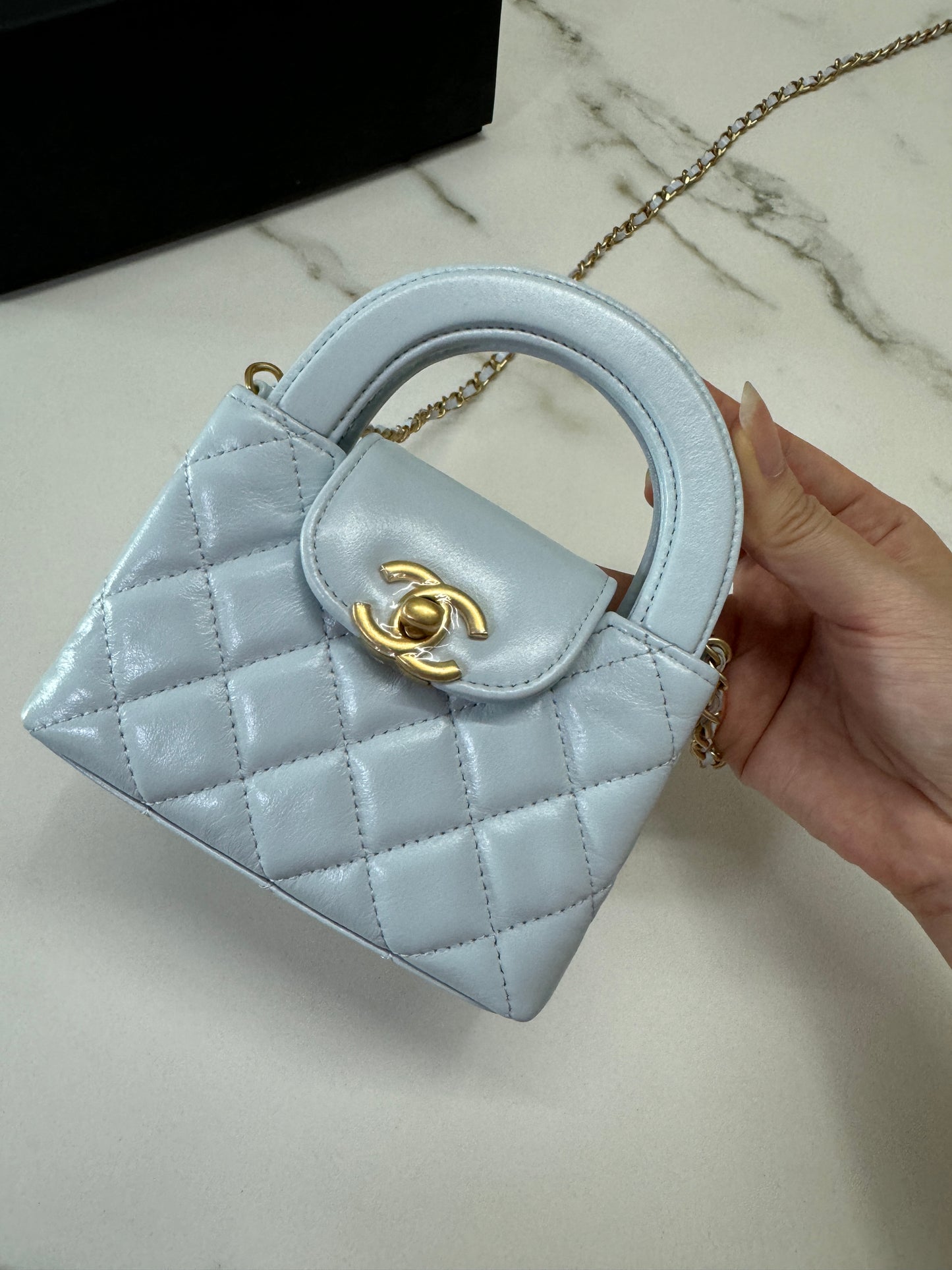 CHANEL Kelly Mini 霧霾藍