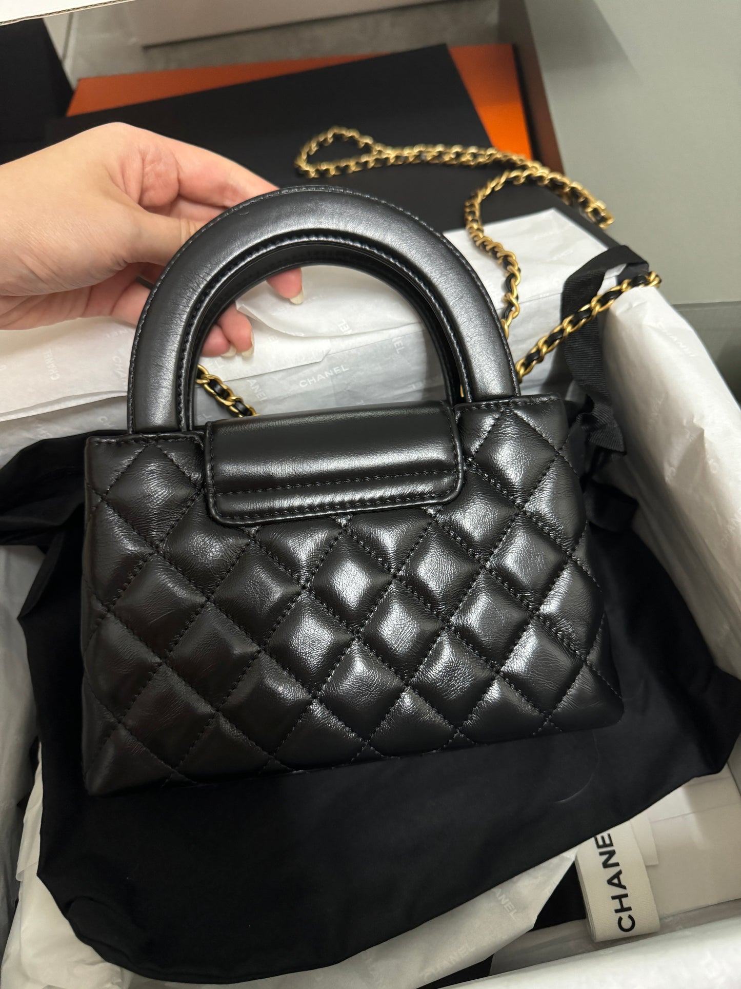 CHANEL 23K Kelly Nano Black
