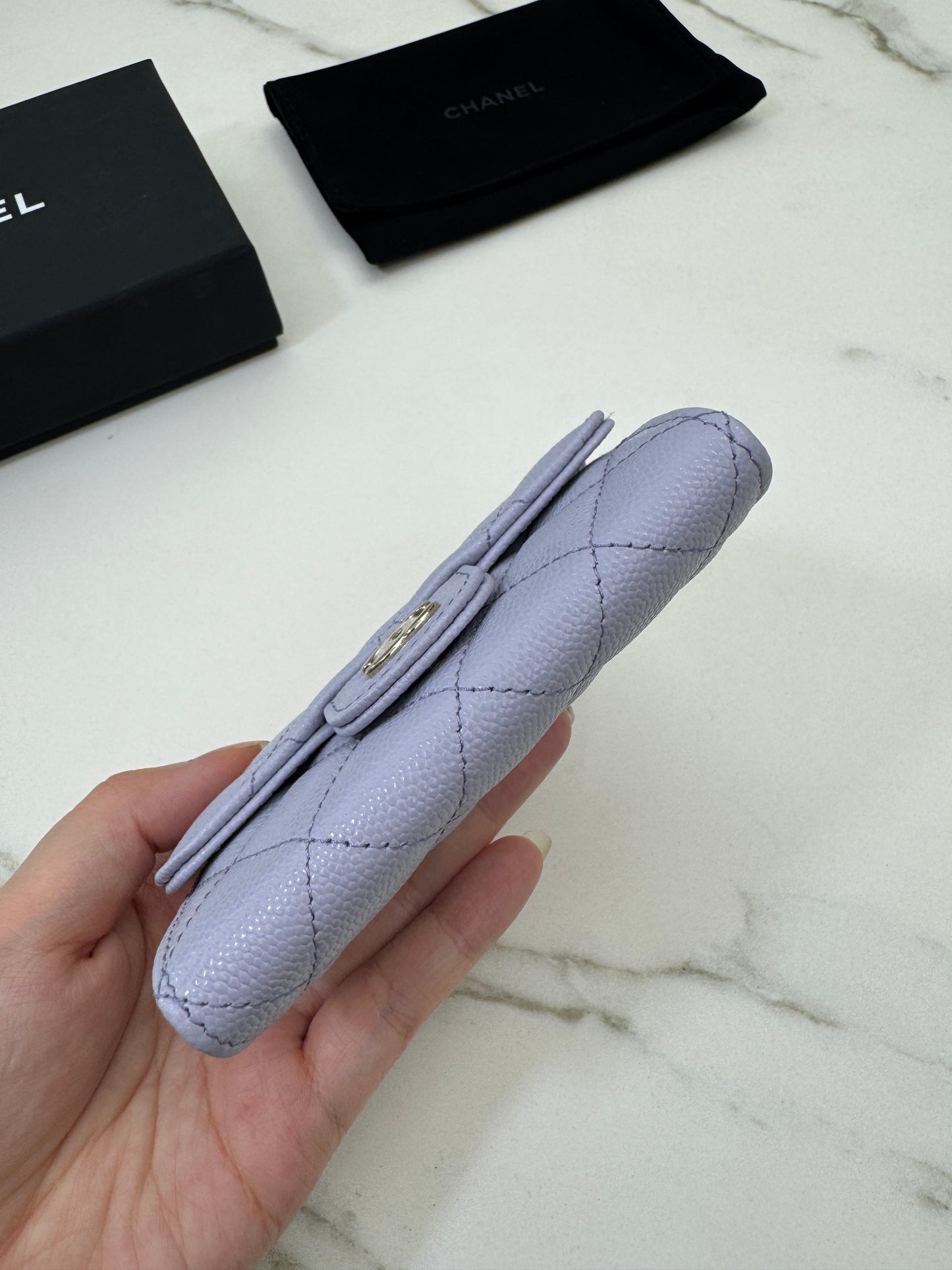 CHANEL 21K 香芋紫 CF Cardholder