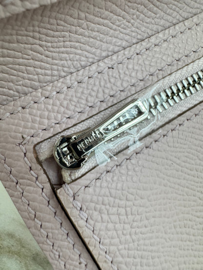 HERMES Bearn Wallet 三摺錢包 夢幻紫銀扣 Epsom Mauve Pale PHW