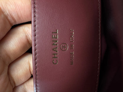 CHANEL Preppy Coco Mini 酒紅色