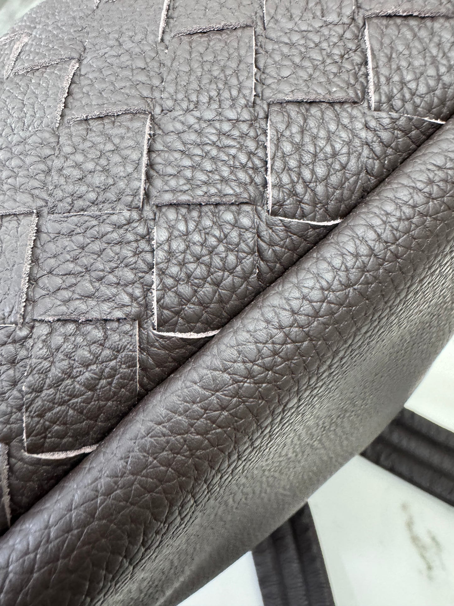 BV Intrecciato Backpack Grained Calfskin Fondant