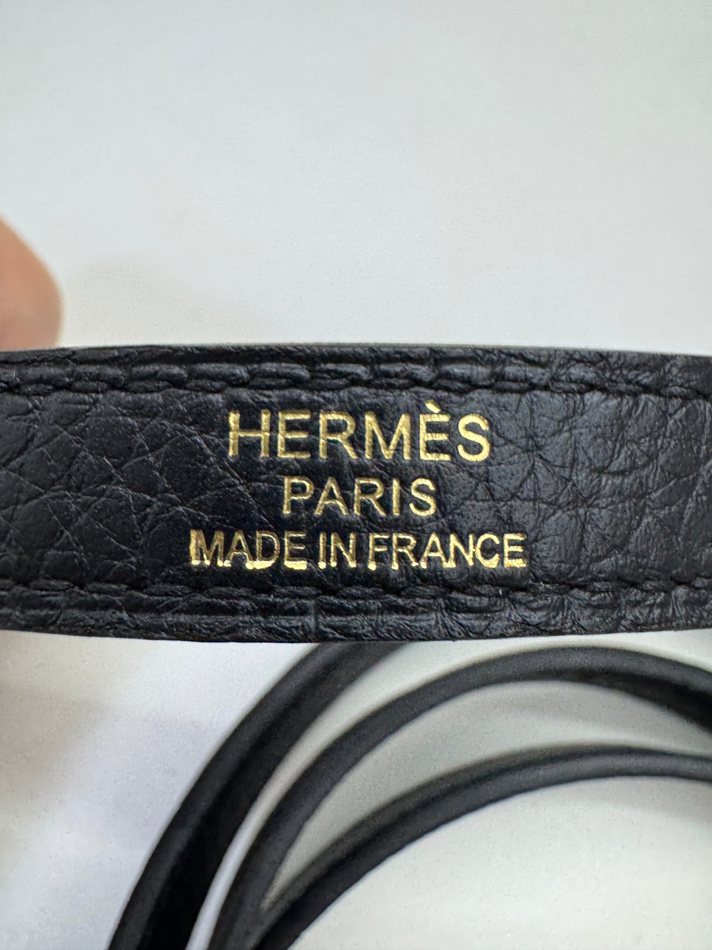 HERMES Halzan 25 黑金 Noir TC GHW