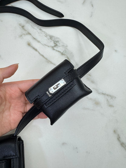 HERMES Kelly Moove 黑銀 Swift Noir PHW