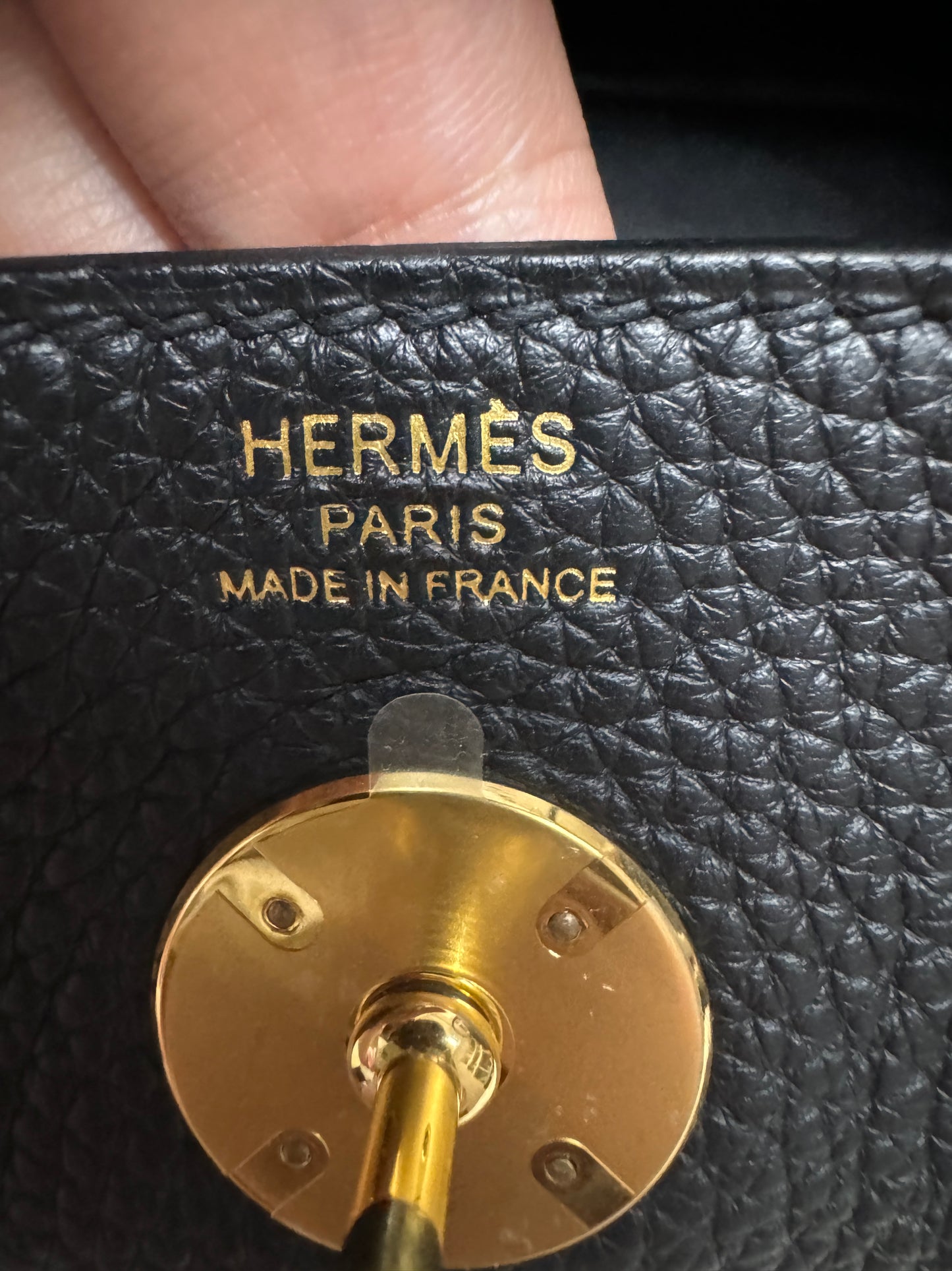 HERMES Lindy26 黑色金扣 TC