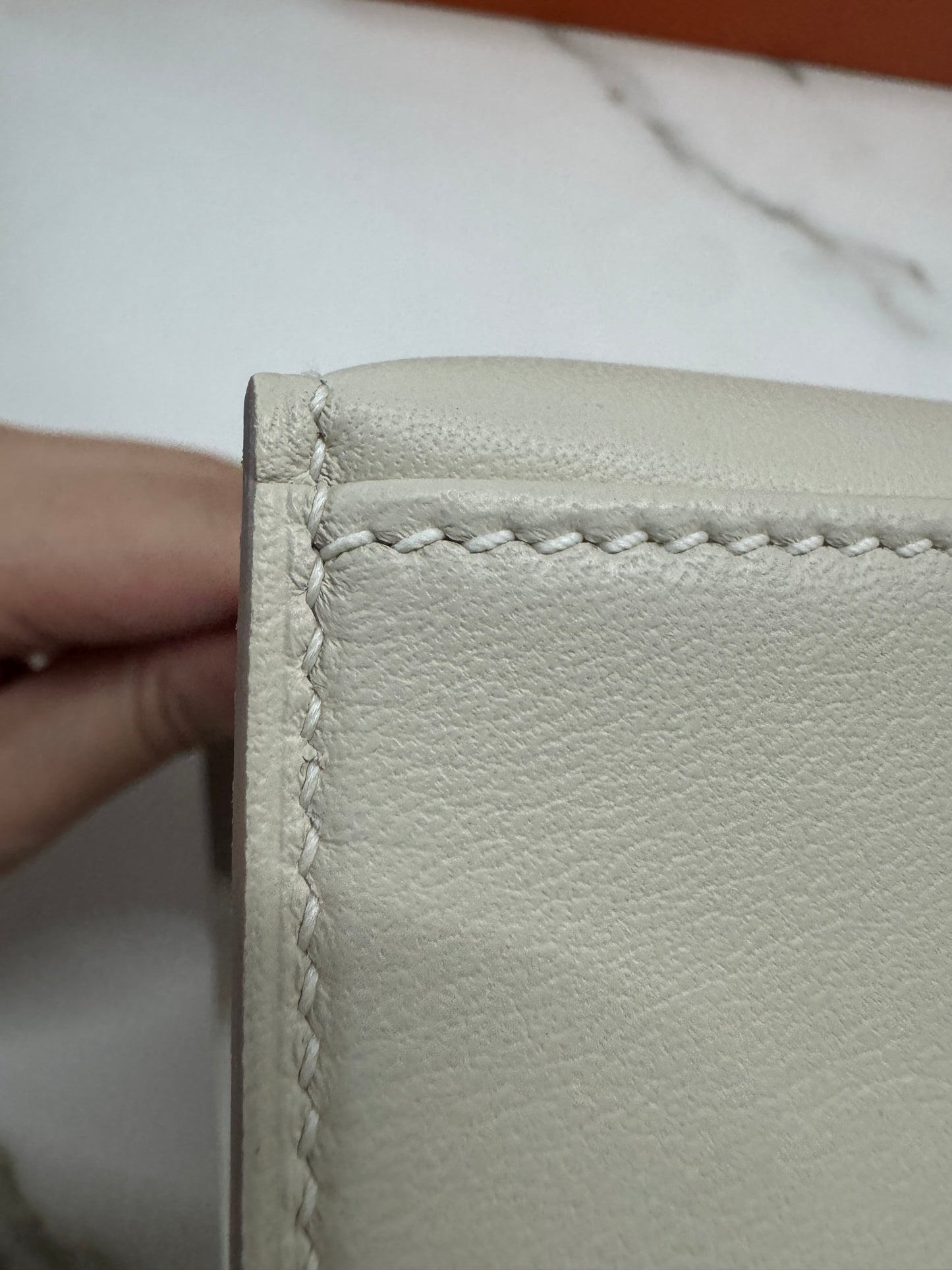 HERMES Mini Kelly I 奶昔白銀扣 Kelly 一代 Kelly Pochette