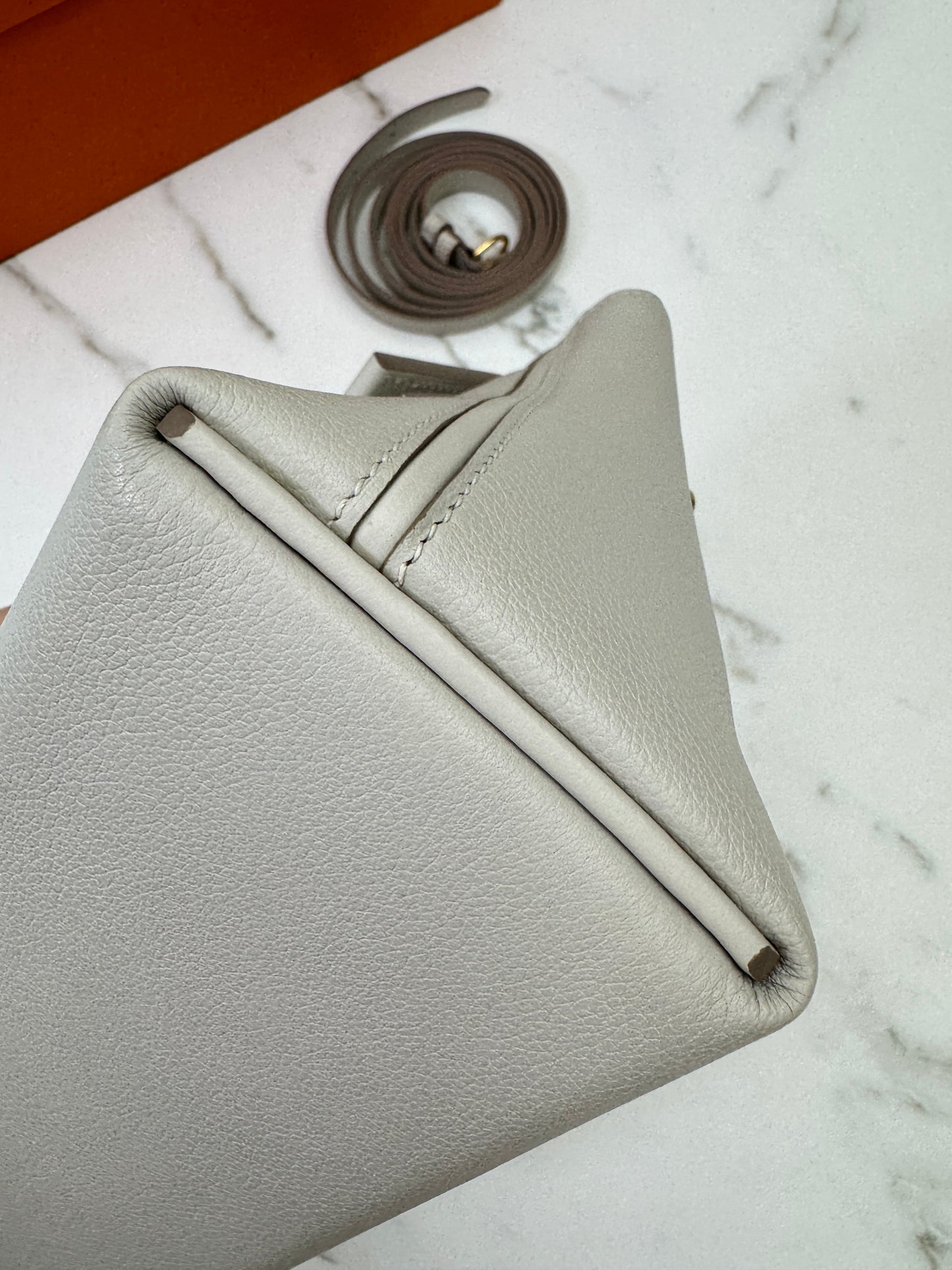 HERMES Mini 2424 冰川白金扣 Evercolor