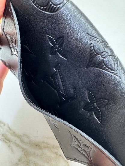 LV Pocket Organizer 黑色滑皮款Monogram Shadow