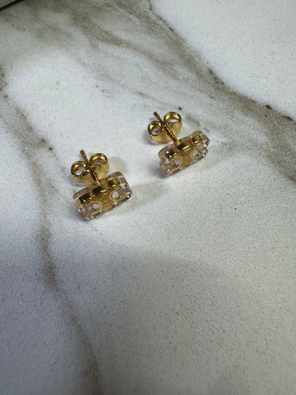 CELINE 凱旋門 透明耳環