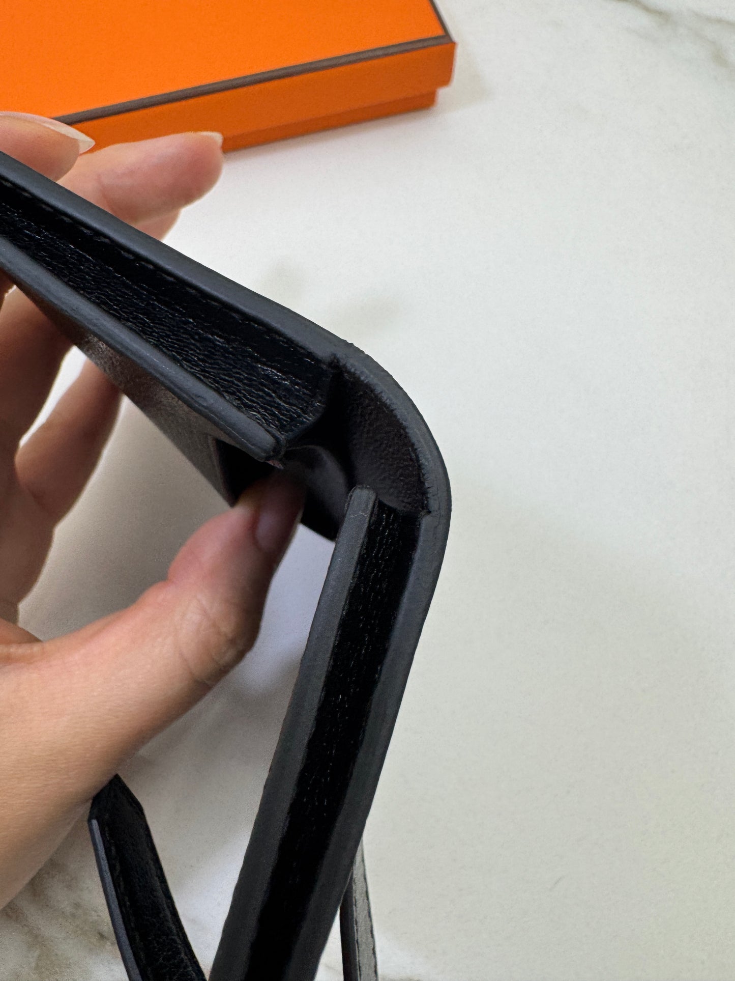 BEARN Mini Wallet 黑色山羊皮 Noir Chevre Mysore PHW