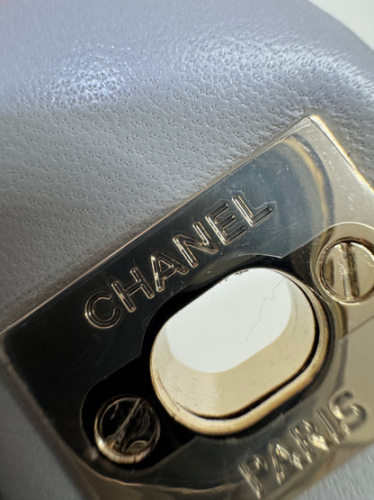 CHANEL Mini CF Handle 25P 淺灰色羊皮