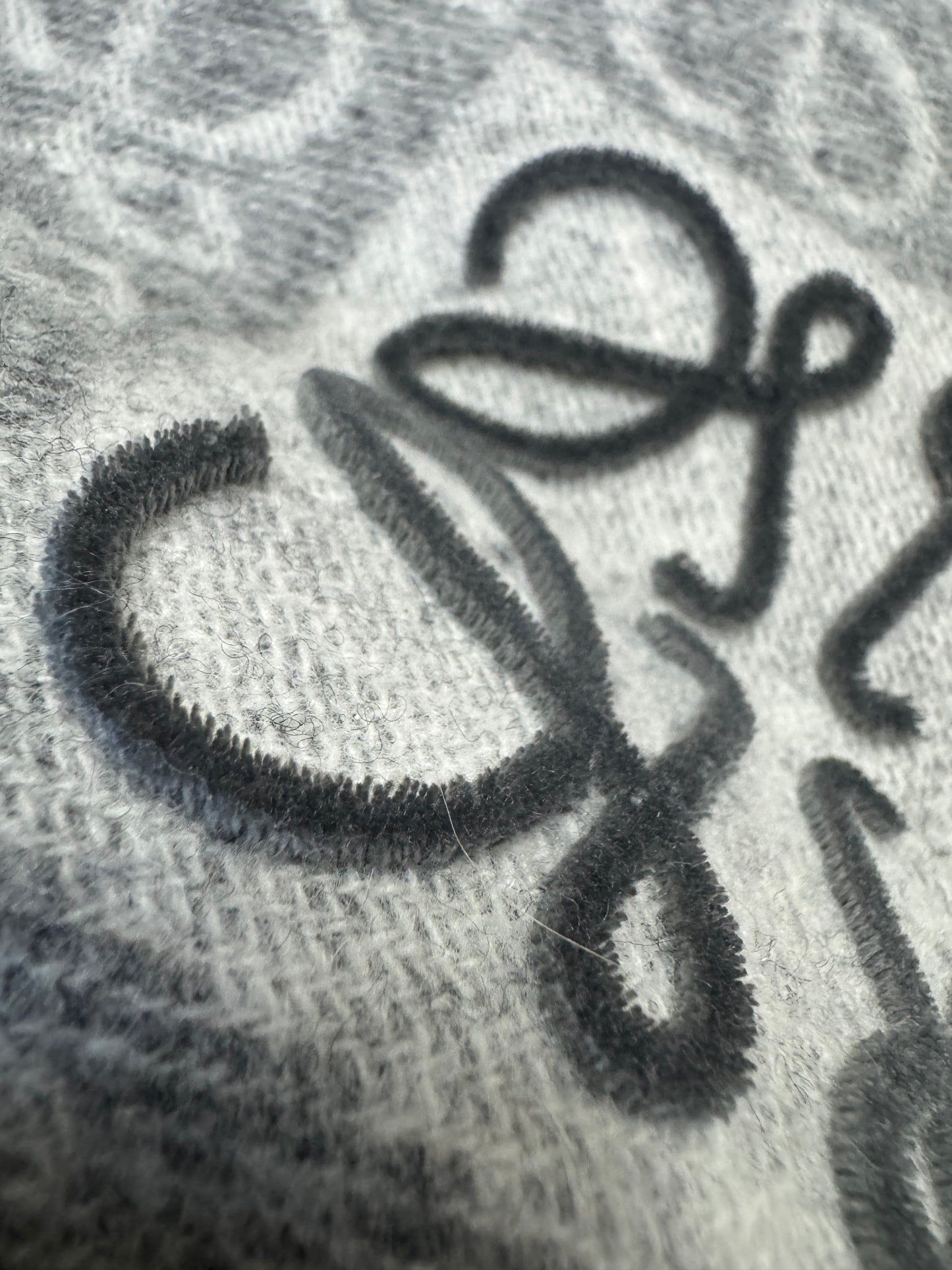 LOEWE Scarf 淺灰 3D Logo 180cm