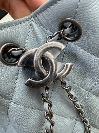 CHANEL Mini 25 Bag 霧霾藍銀扣