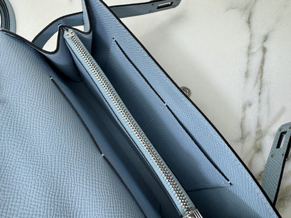HERMES Kelly to-go 聖杯藍 08 Blue Pale Epsom PHW