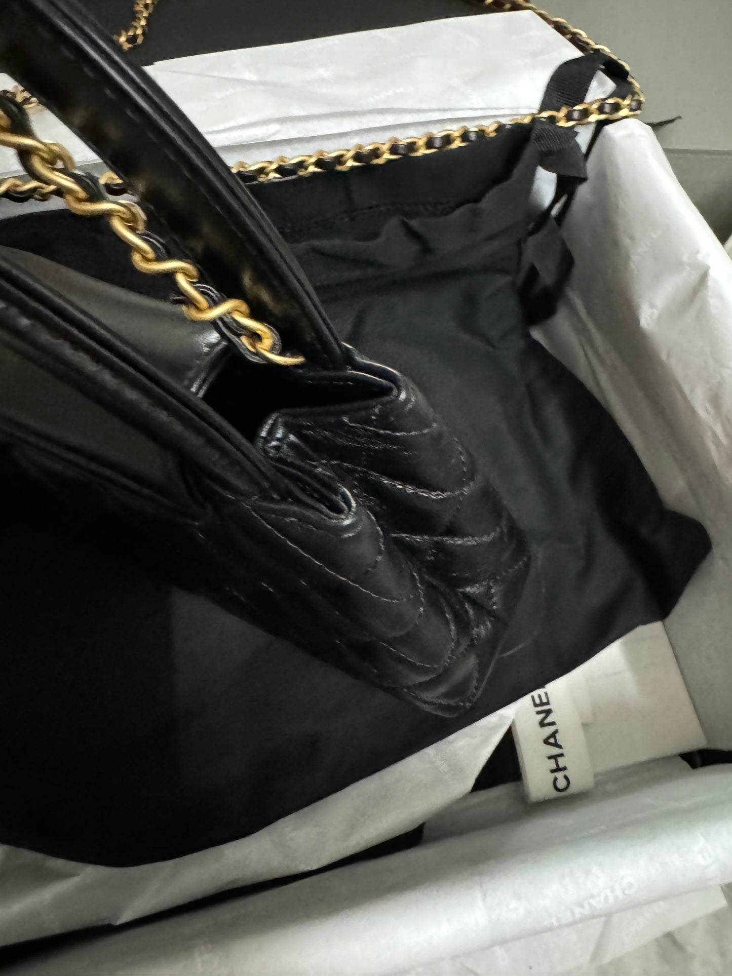 CHANEL 23K Kelly Nano Black