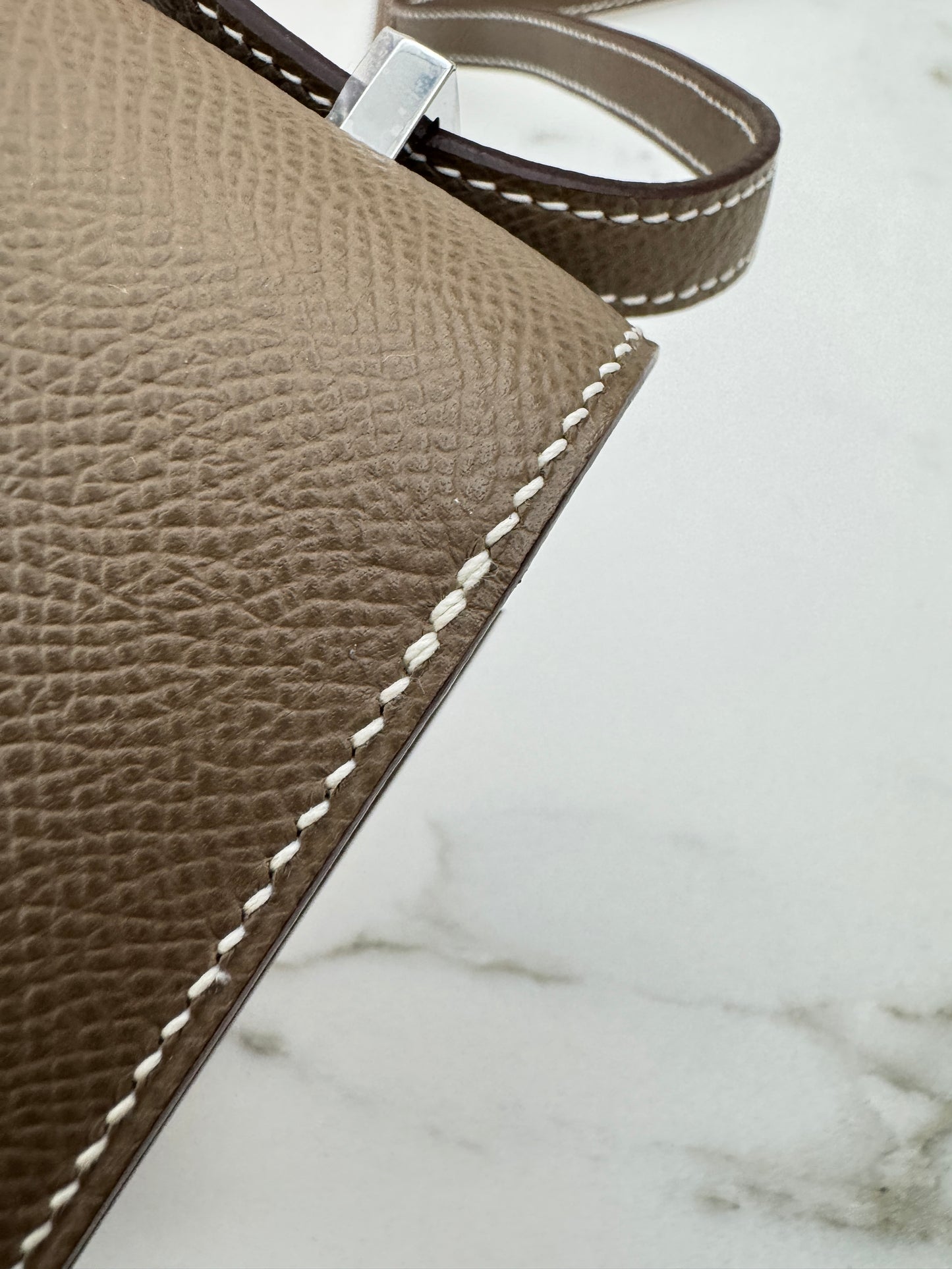 HERMES Constance Elan 大象灰銀扣 Epsom Etoupe PHW
