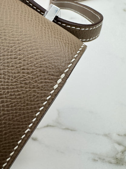 HERMES Constance Elan 大象灰銀扣 Epsom Etoupe PHW