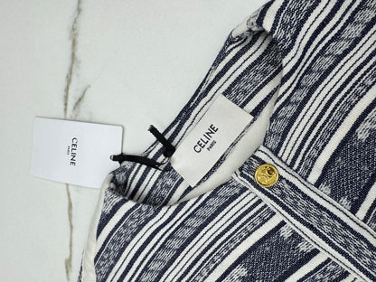 CElLINE 凱旋門Logo橫紋外套