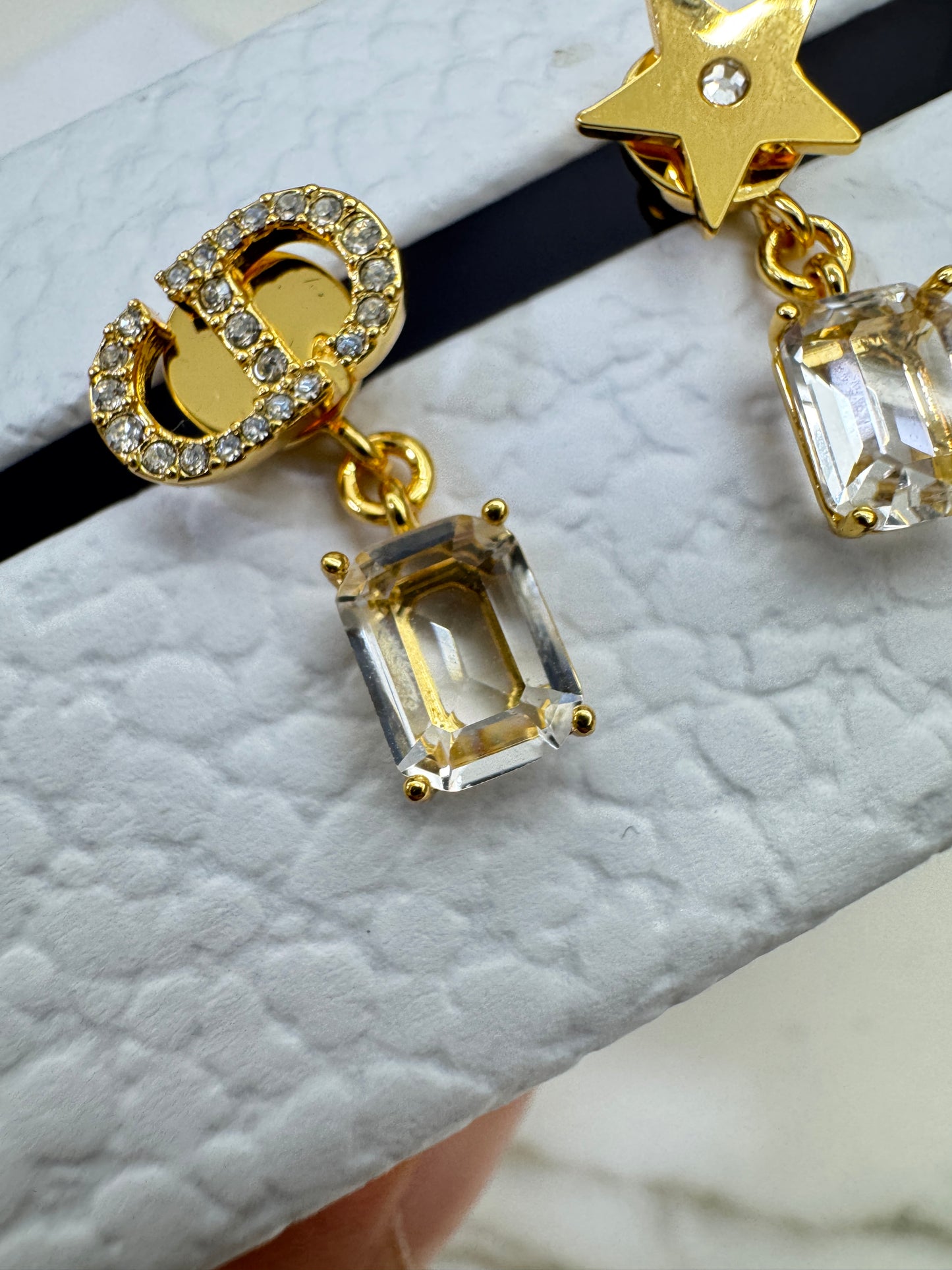DIOR CD星星 鴛鴦兩戴耳環 Earrings