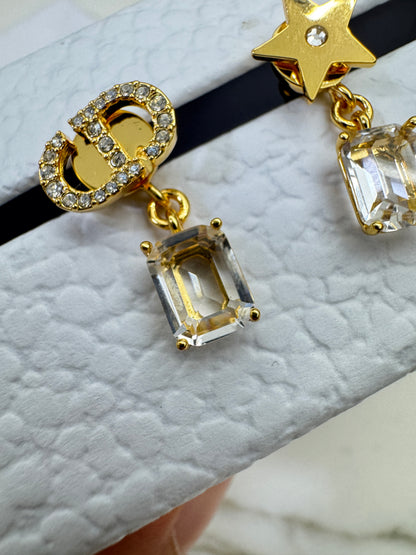 DIOR CD星星 鴛鴦兩戴耳環 Earrings