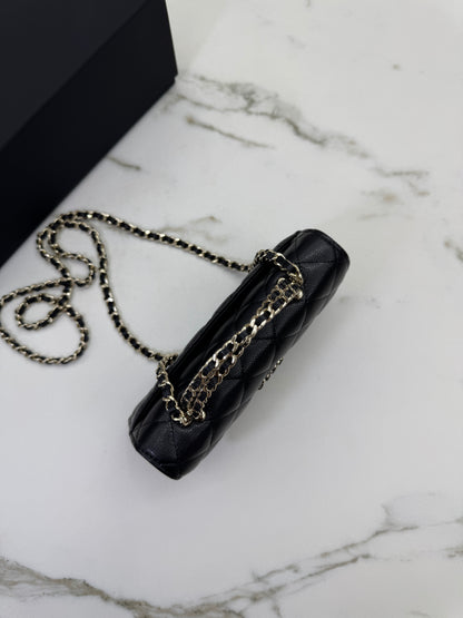 CHANEL 25S Kelly 橫版手機包 黑色