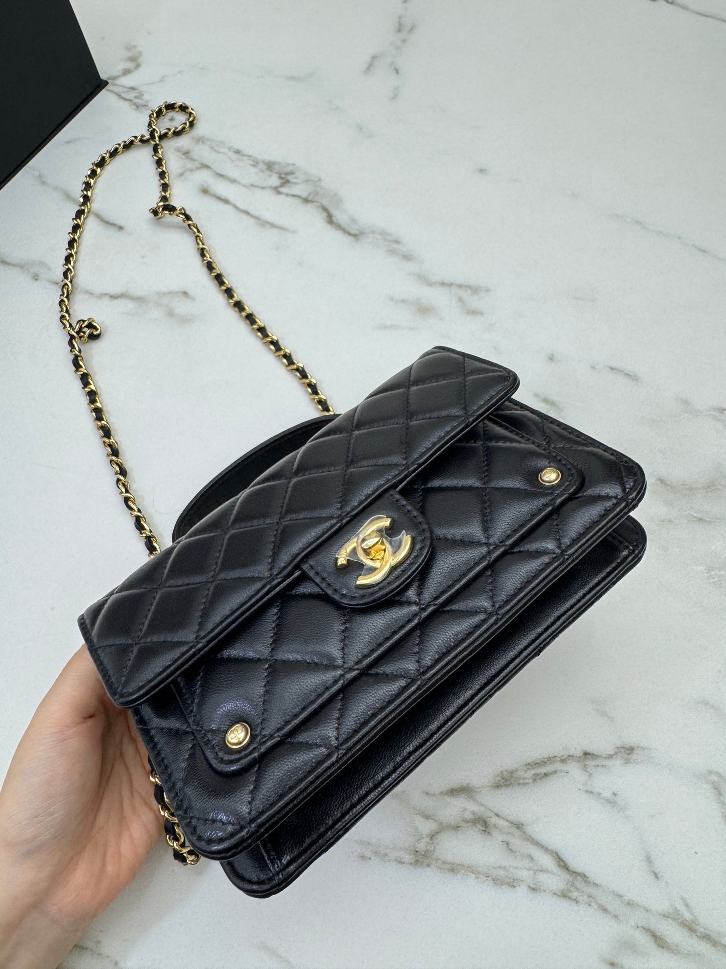 CHANEL 25B 手柄郵差 Wallet on Chain