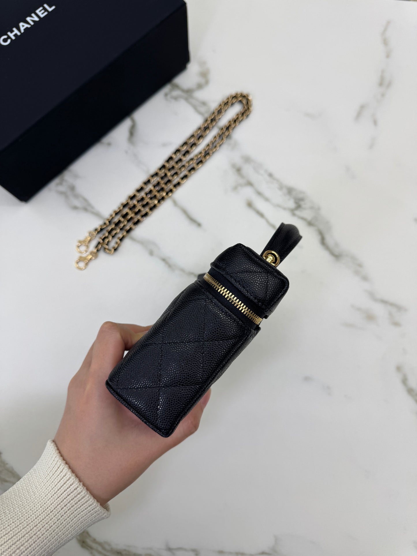 CHANEL 26C 菱格紋Logo LP盒子包