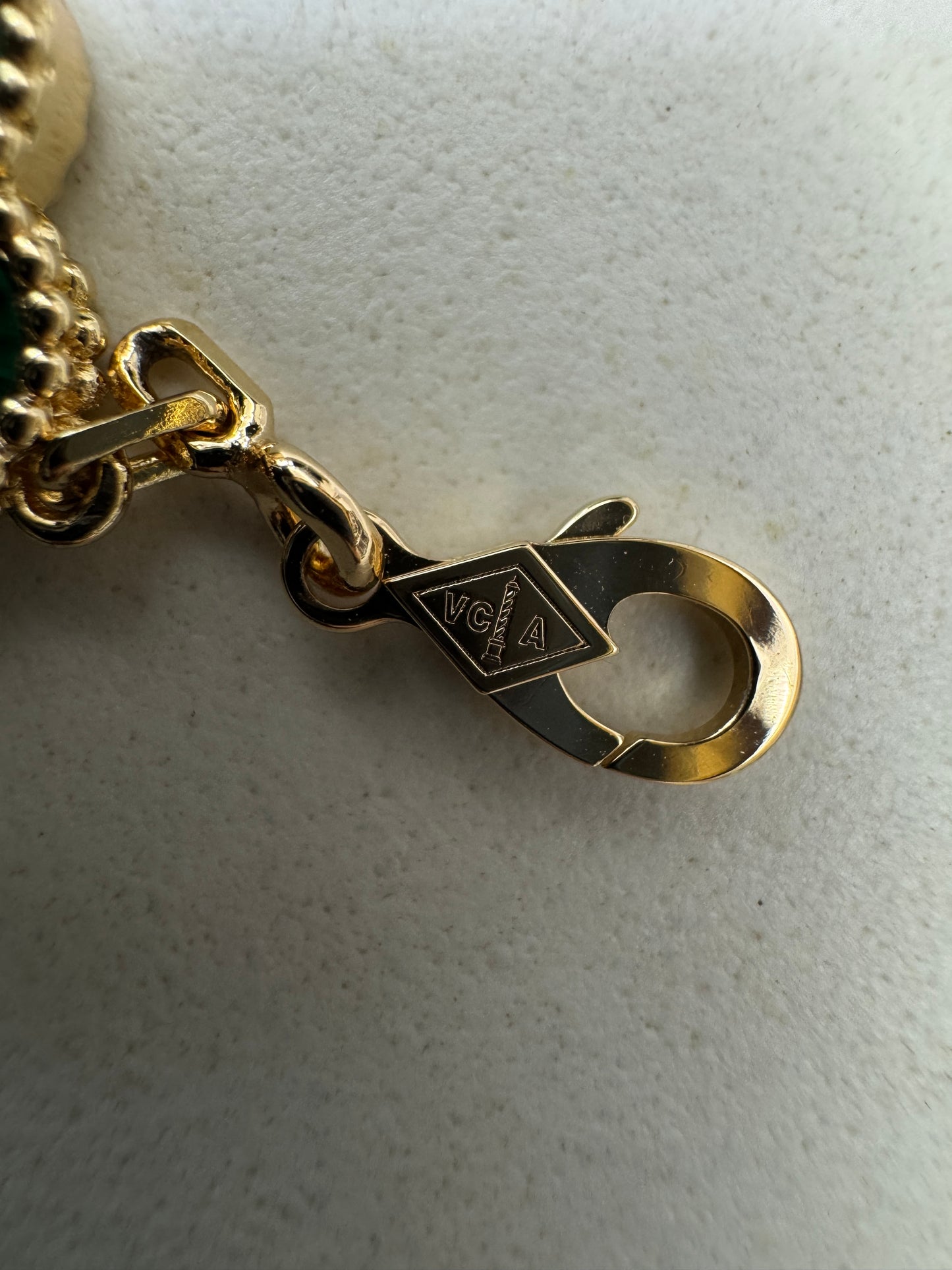 VCA 五花孔雀石 Vintage Alhambra 5 Motifs Bracelet Malachite