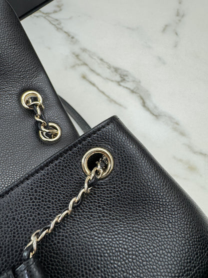 CHANEL 青蛙Duma 荔枝牛皮 Large