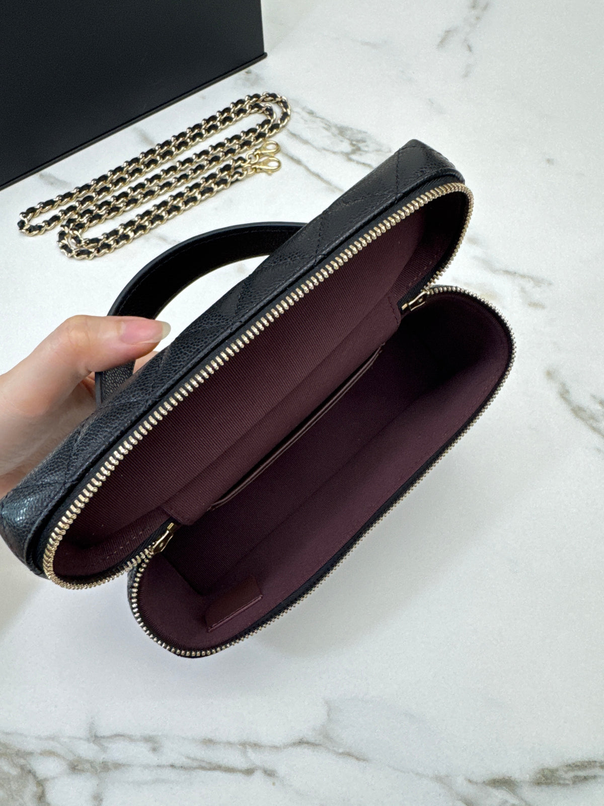 CHANEL LP盒子包 黑色牛皮 Vanity