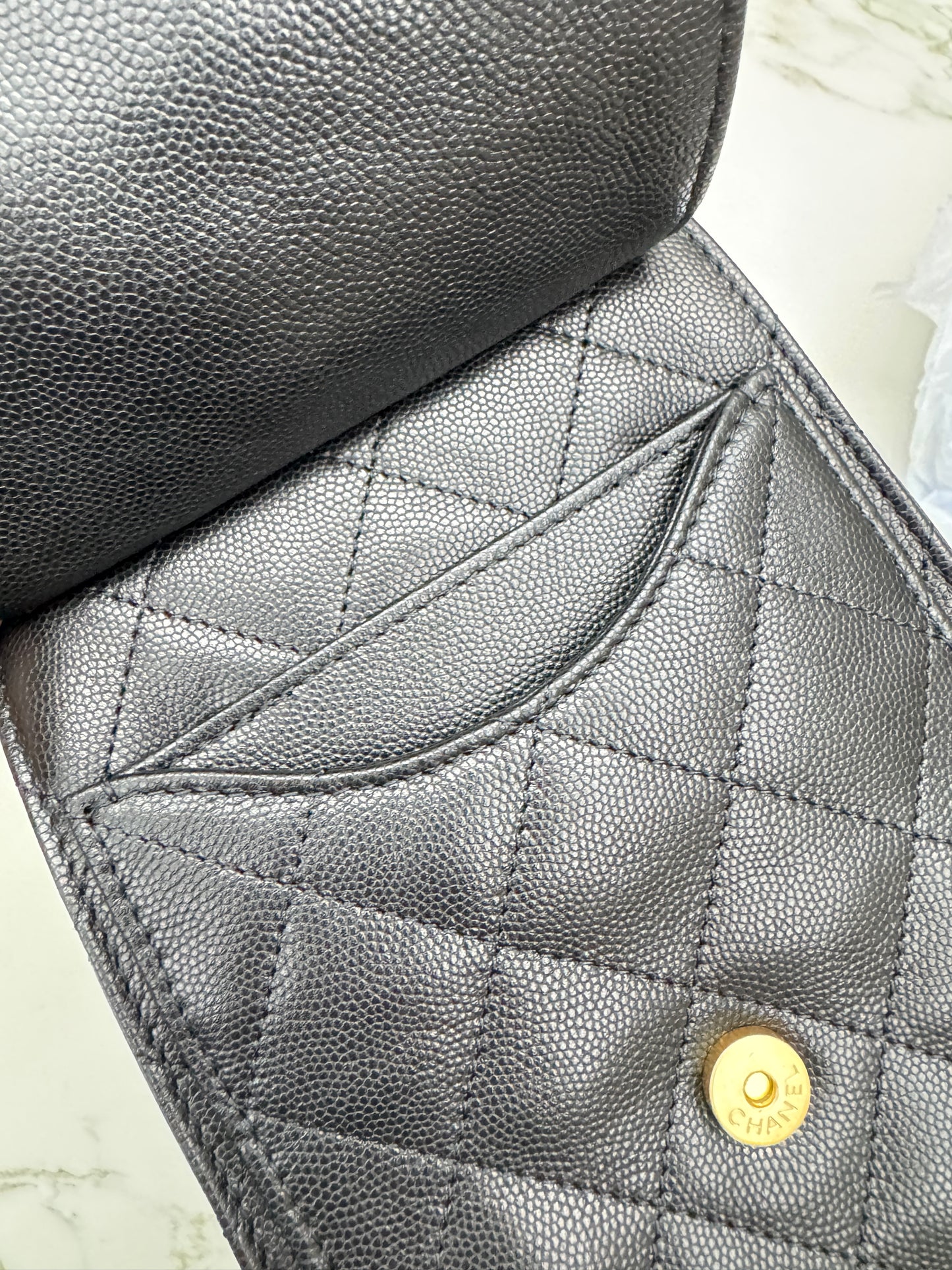 CHANEL 25Bag Medium 黑色荔枝皮