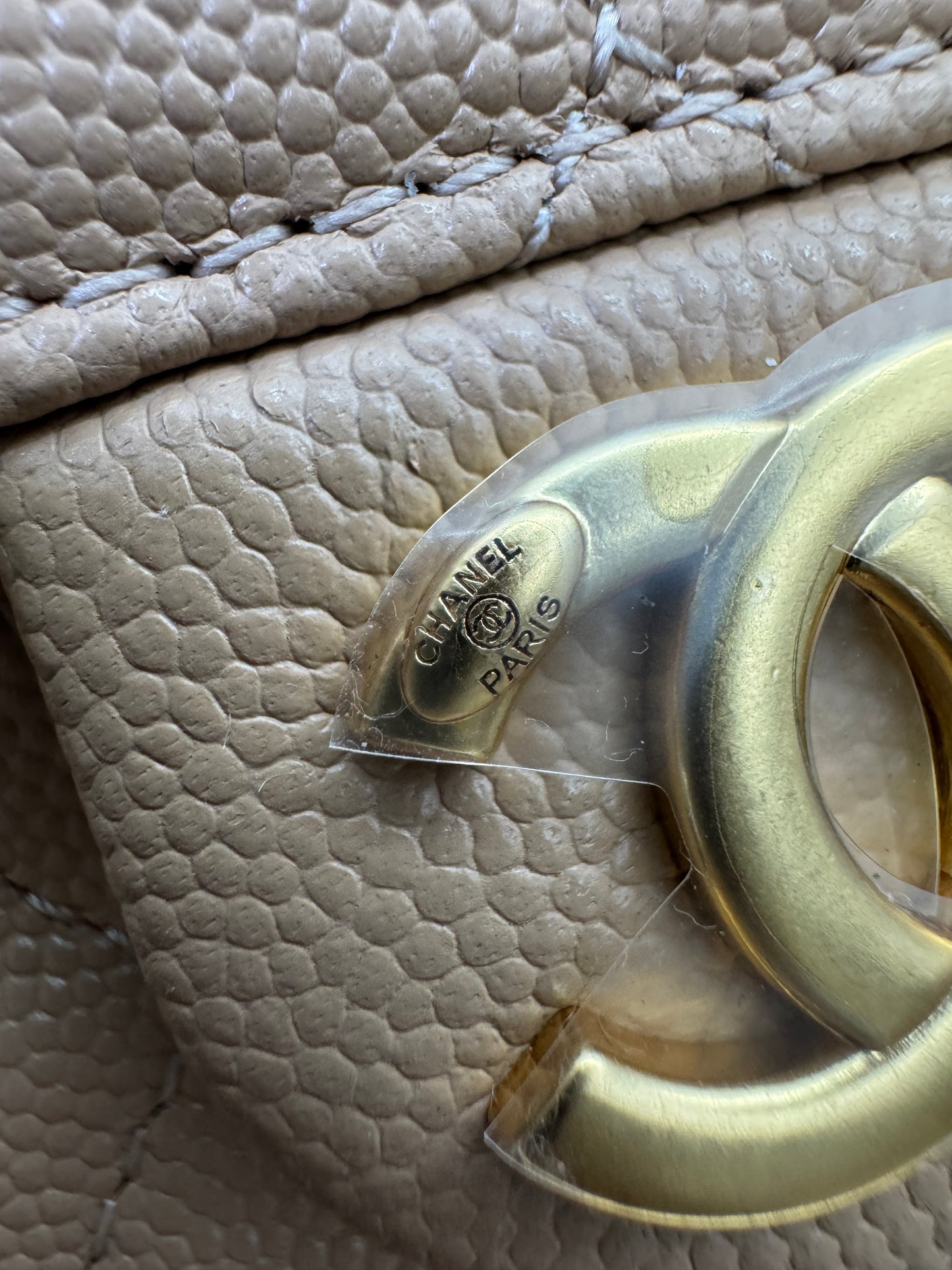 CHANEL Mini 25Bag 奶茶杏荔枝皮 Caviar Calfskin