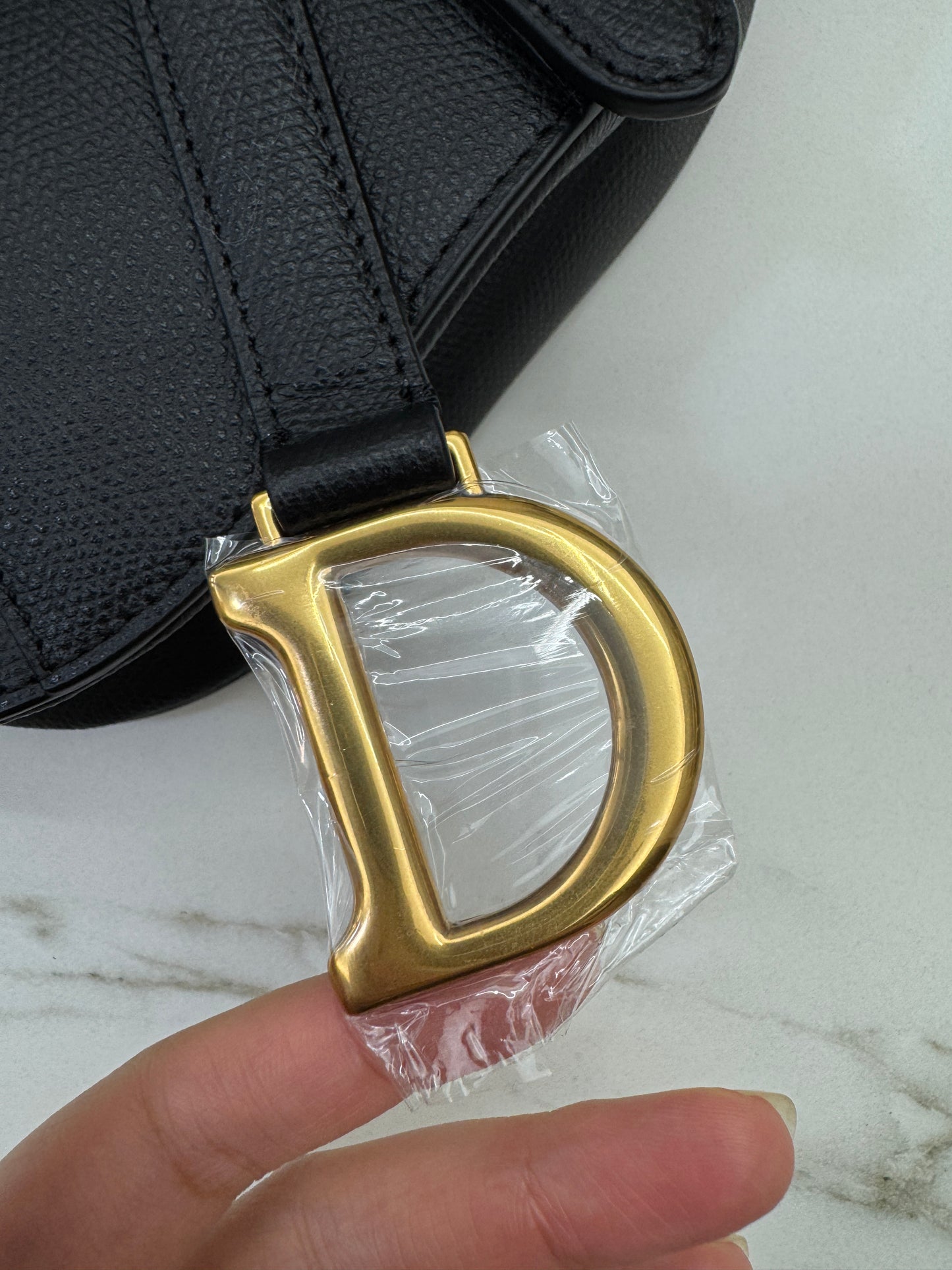 DIOR Saddle Small 黑色掌紋皮 Black Calfskin