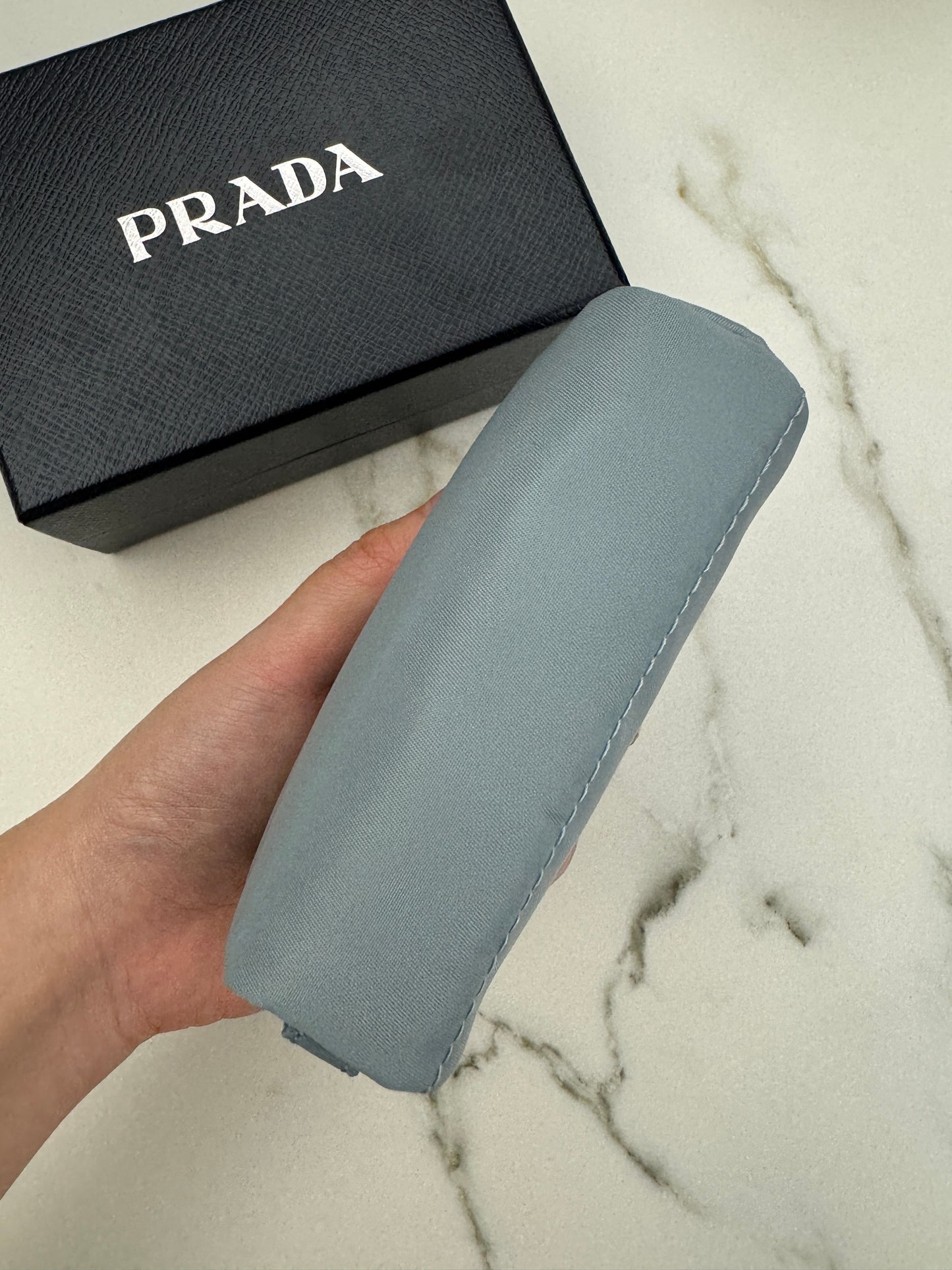 PRADA Re-nylon Necessaire 粉藍色 代工廠原單渠道貨