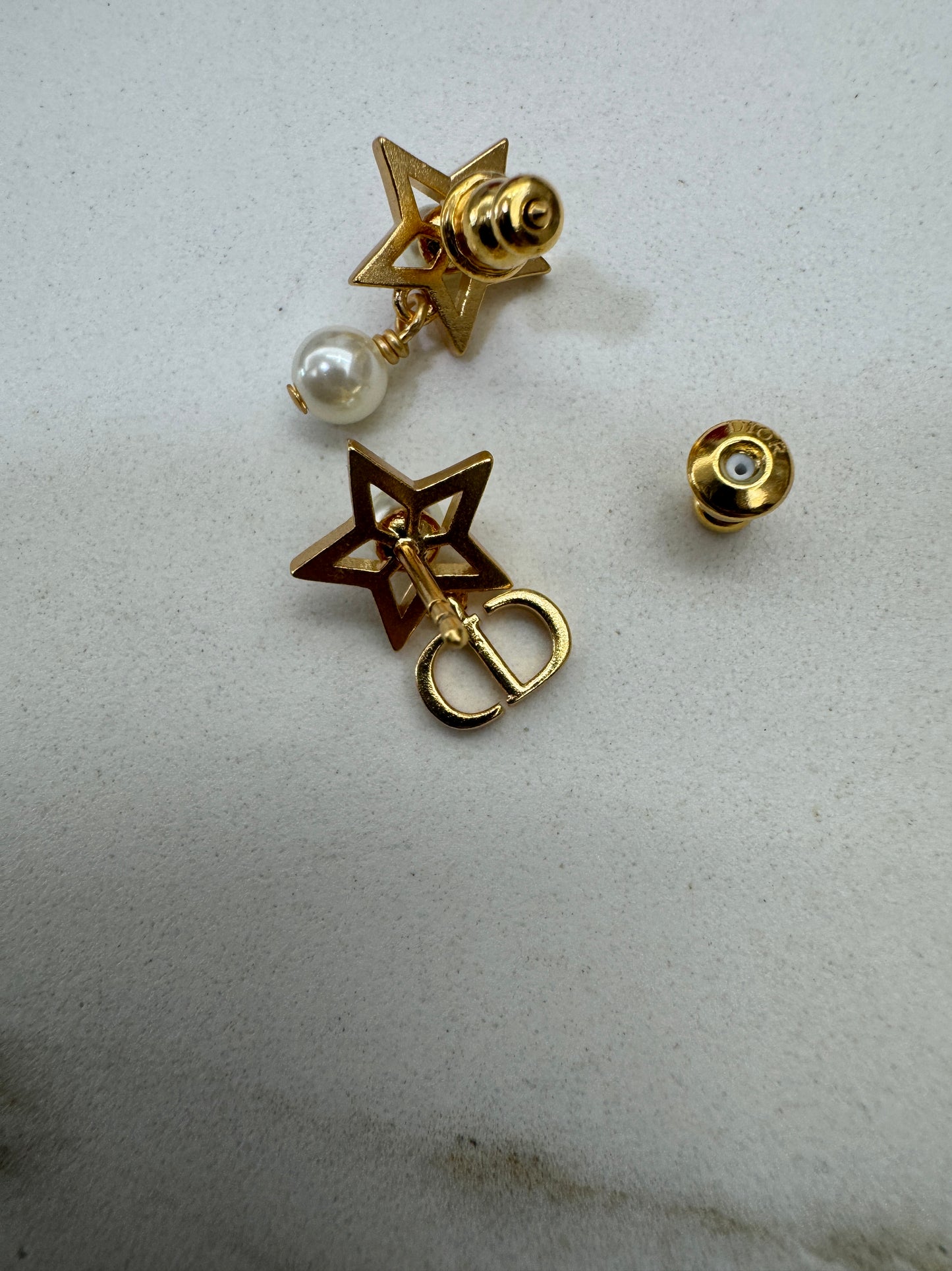 DIOR 星星珍珠耳環