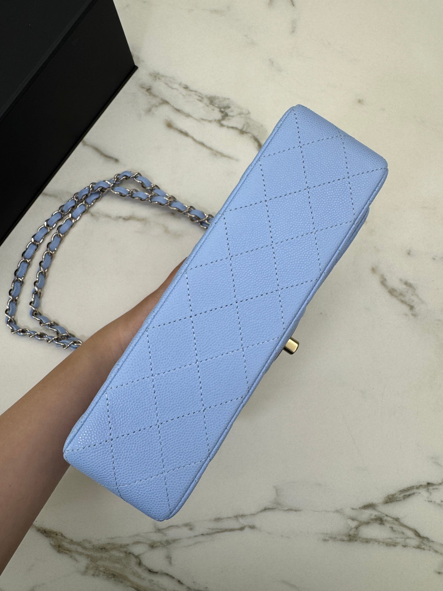 CHANEL CF23 Small 23P粉藍色