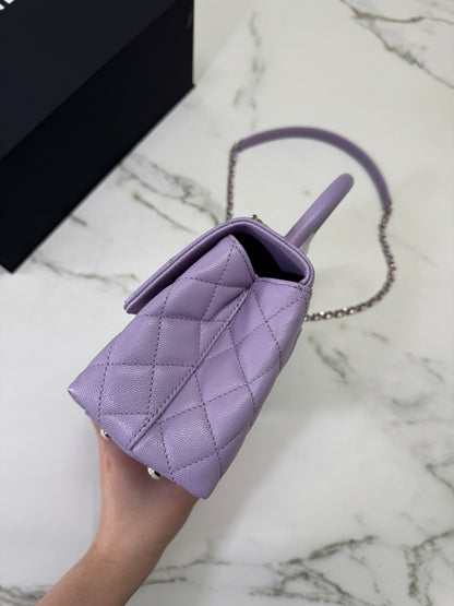 CHANEL Coco Handle 24P紫色 Small