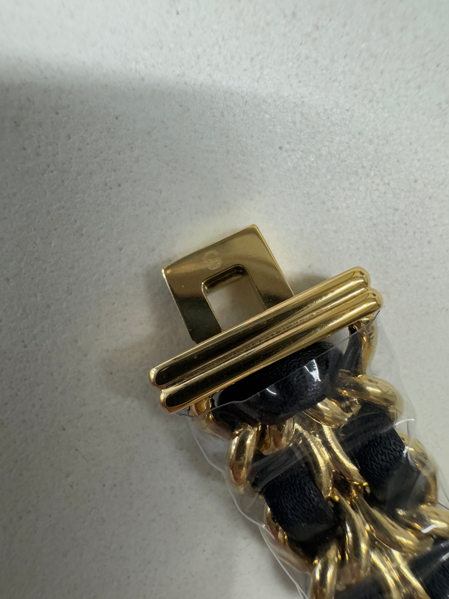 CHANEL Premier 小方糖黑金手錶