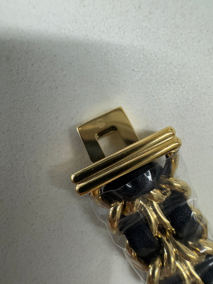 CHANEL Premier 小方糖黑金手錶