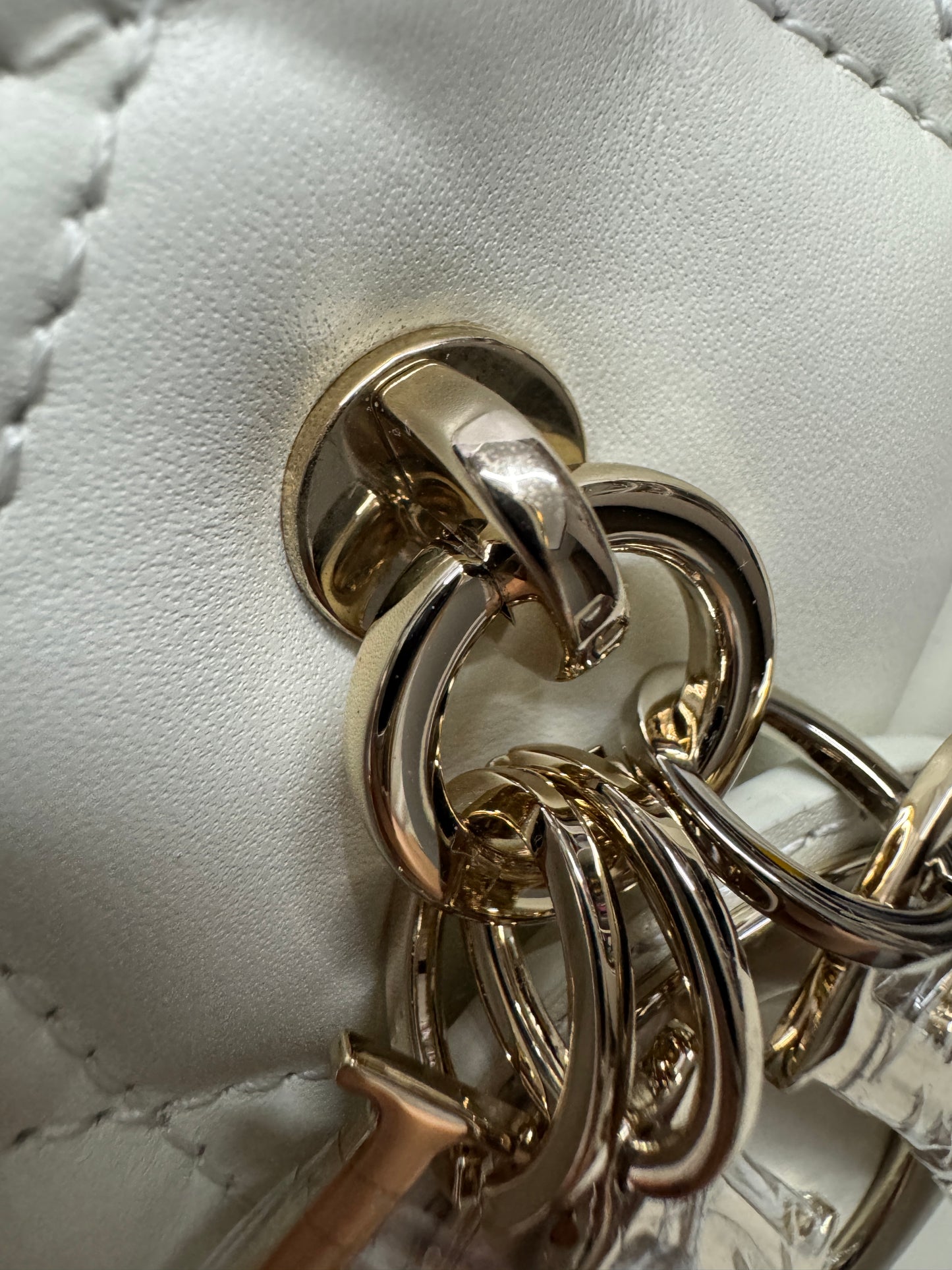 DIOR 全皮 Book Tote 奶白色小號