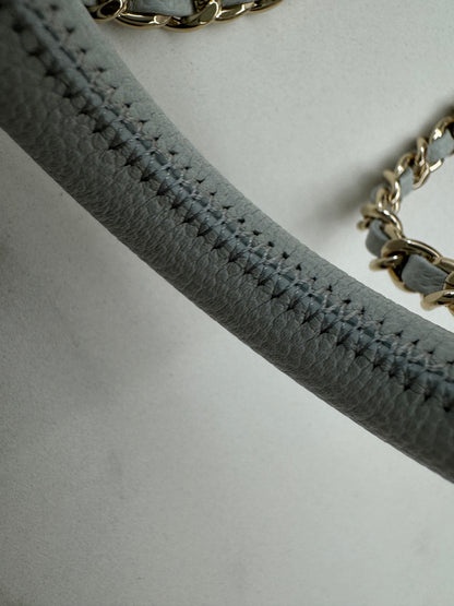 CHANEL Mini Cocohandle 霧霾藍/冰川藍 Cloud Blue