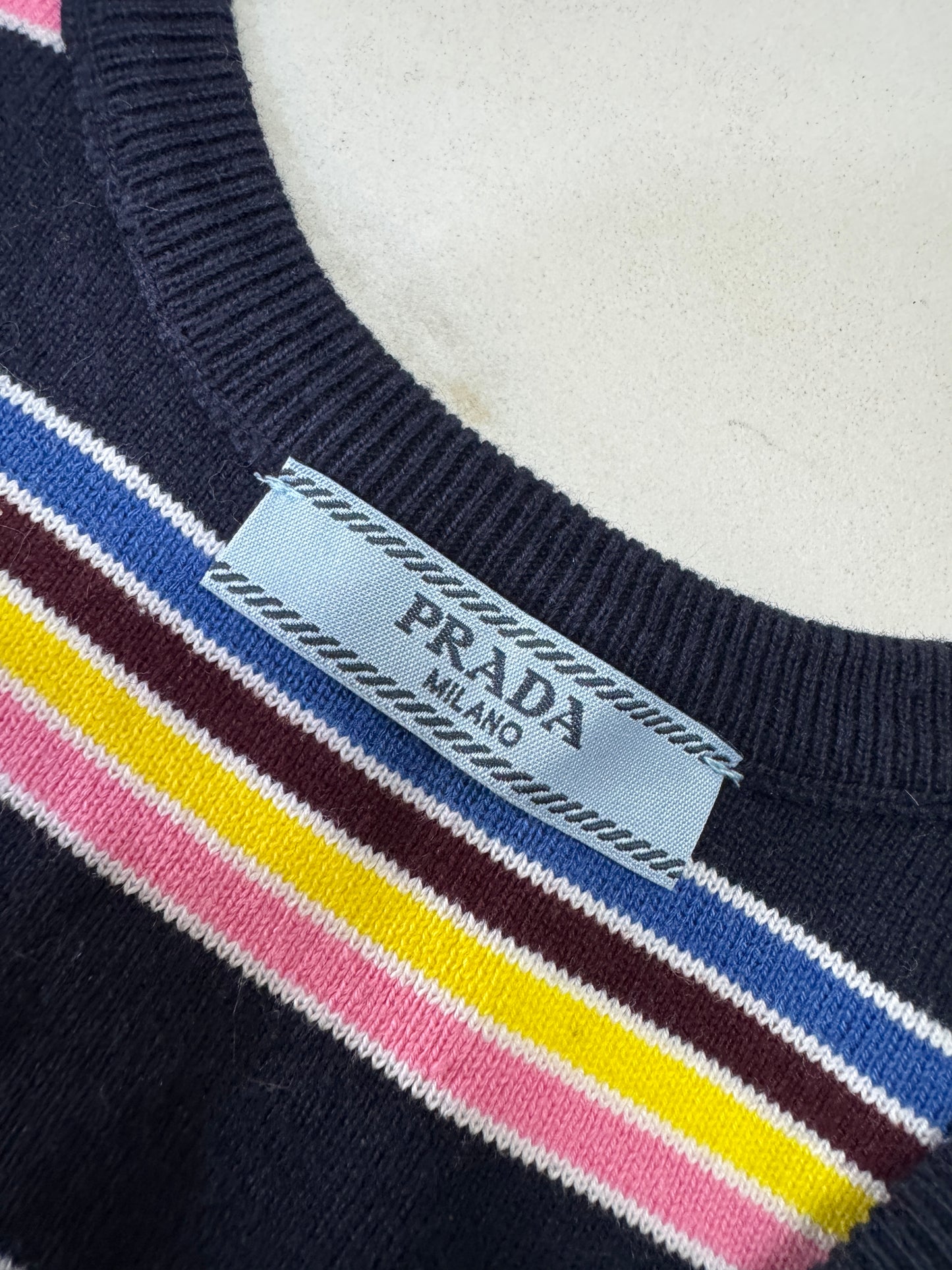 PRADA 彩色條紋針織背心