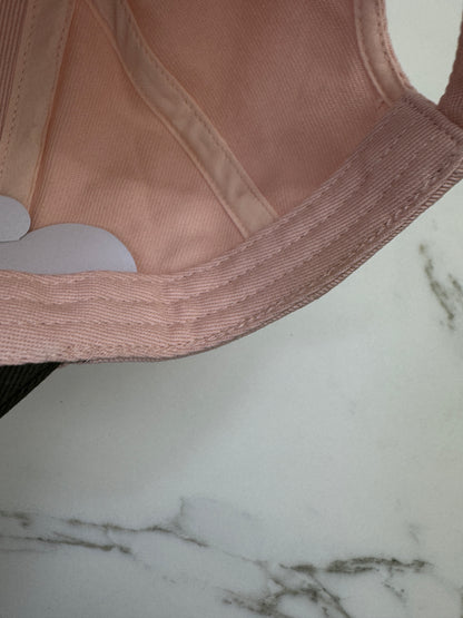 MIU MIU 粉紅拼卡其綠棒球帽