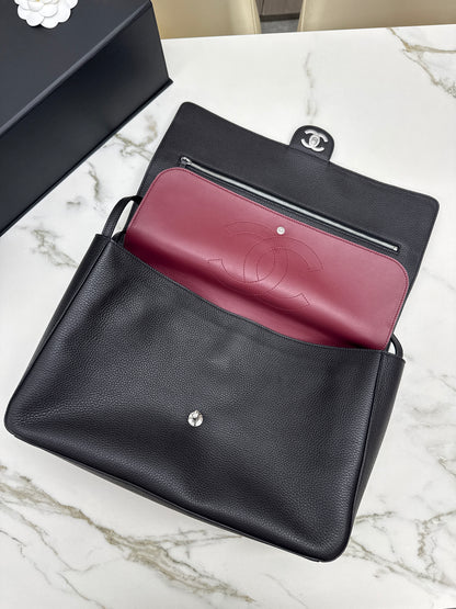 CHANEL Maxi Flap 大號38cm 黑銀