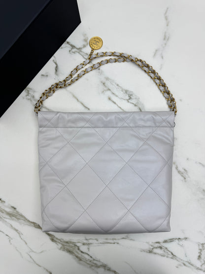 CHANEL 22Bag Small 25S淺灰色