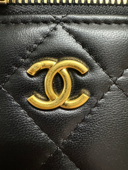 CHANEL 金球小盒子 黑色羊皮