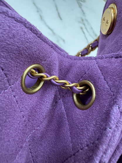 CHANEL Mini 25 Bag 紫色麂皮